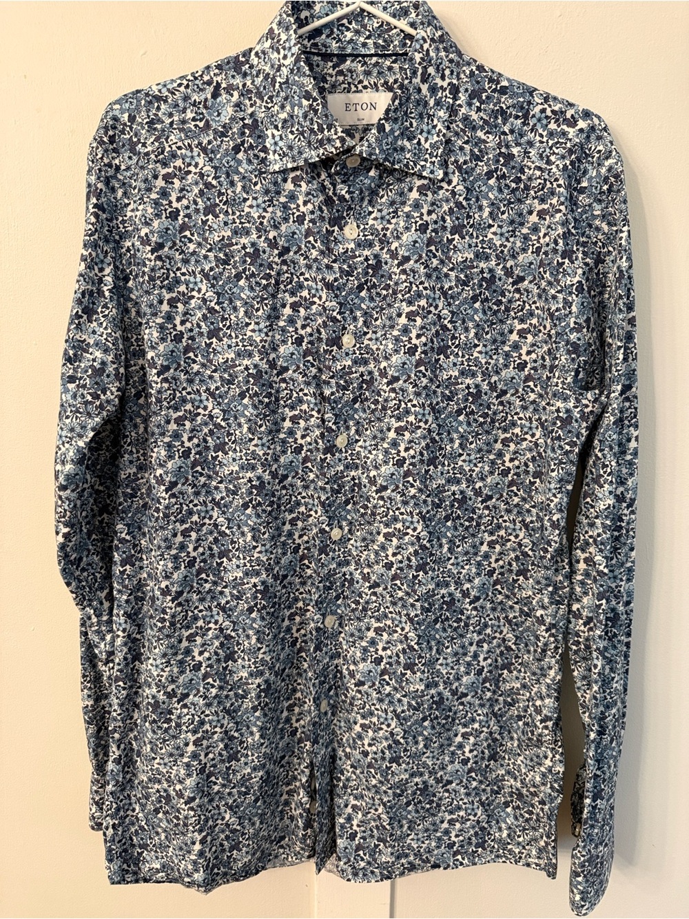Men’s Dress Shirt Floral Eton size 15.5 slim fit boho